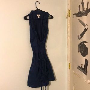 Dark blue LOFT wrap dress